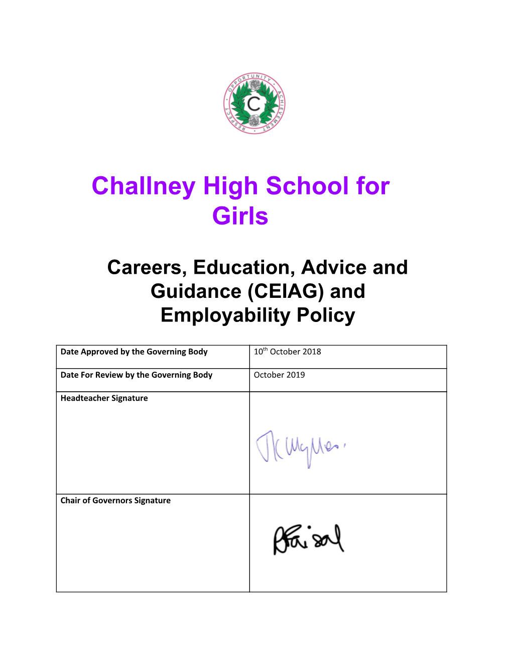 CEIAG) and Employability Policy