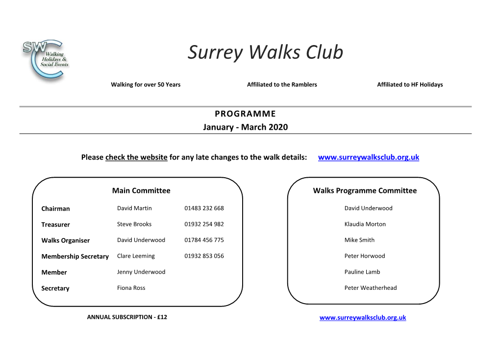 Walks Programme Committee