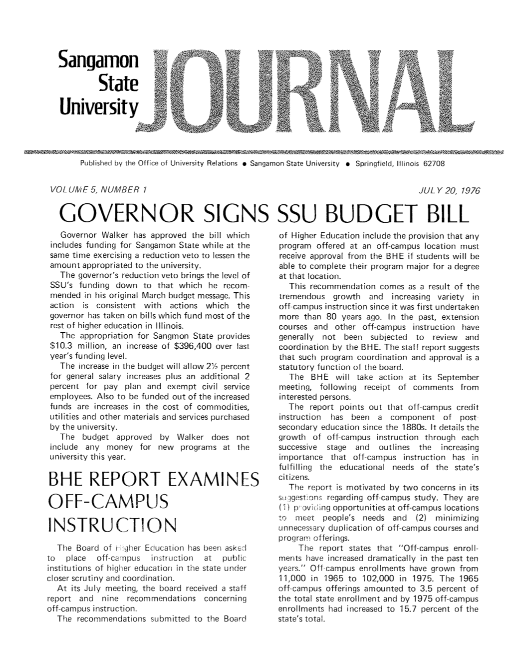 Governor Signs Ssu Budget Bill