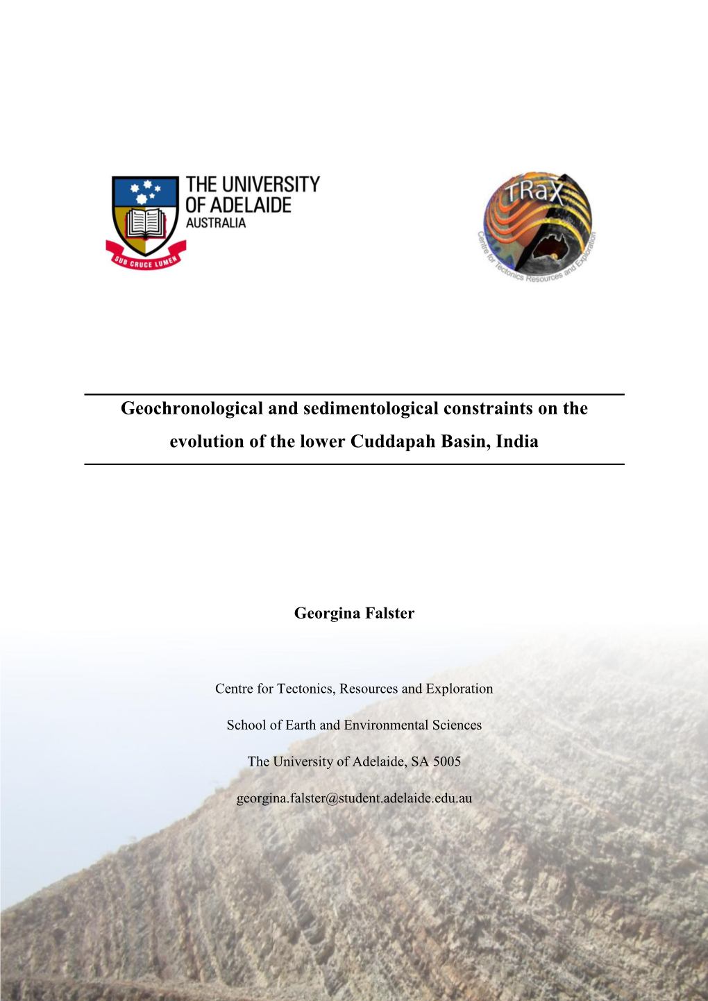 Geochronological and Sedimentological Constraints on the Evolution of the Lower Cuddapah Basin, India