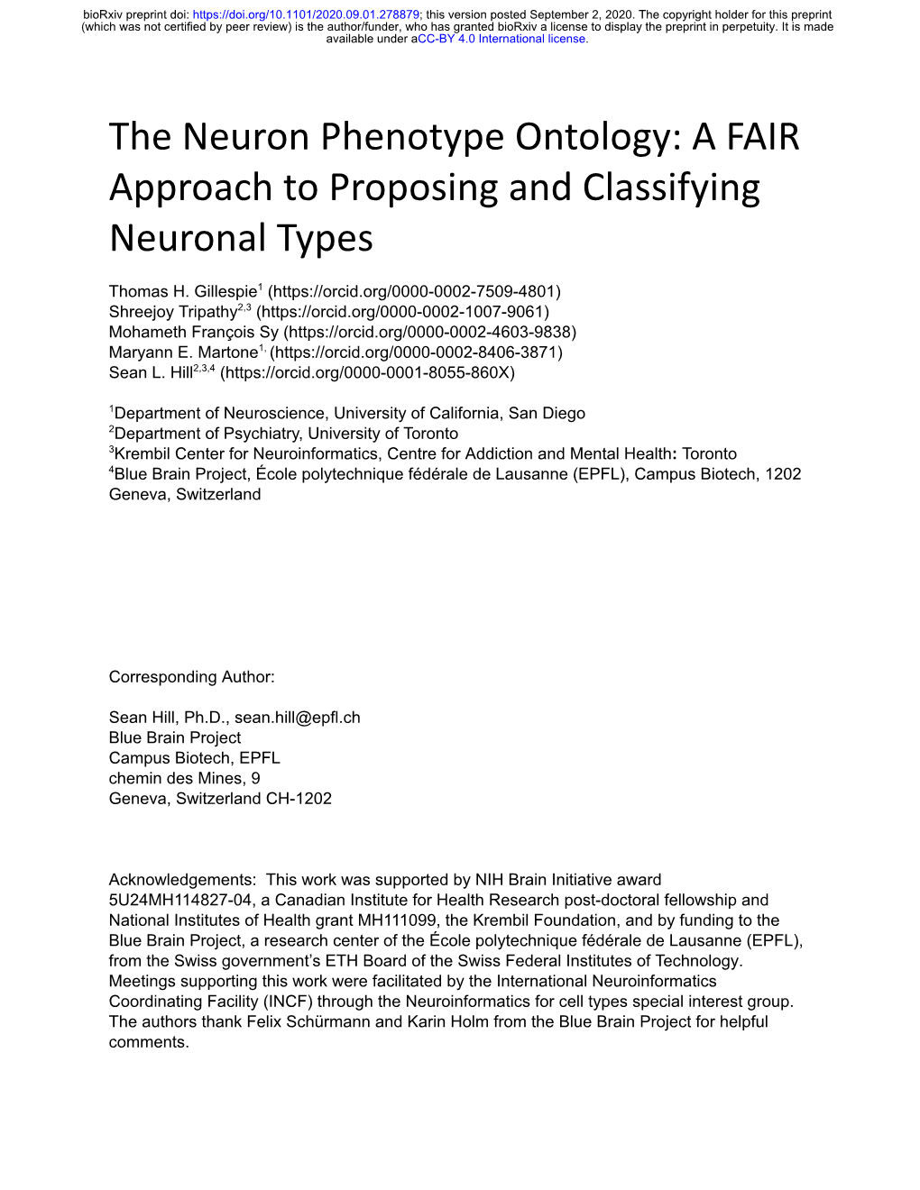 The Neuron Phenotype Ontology: a FAIR Approach to Proposing and Classifying Neuronal Types