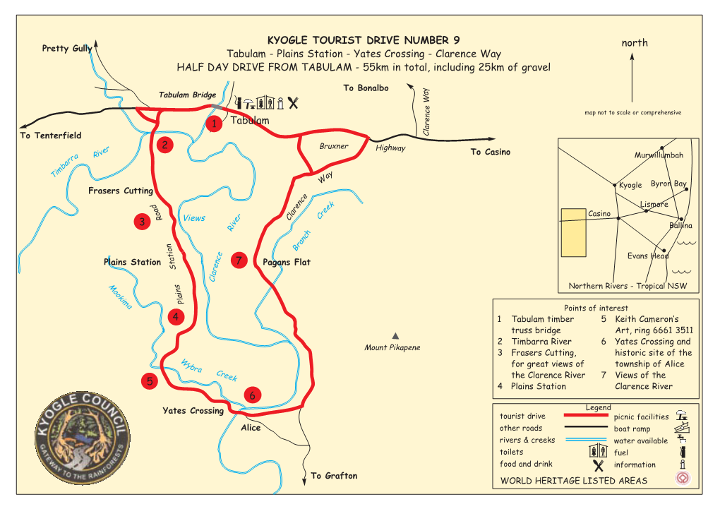 KYOGLE TOURIST DRIVE NUMBER 9 Tabulam