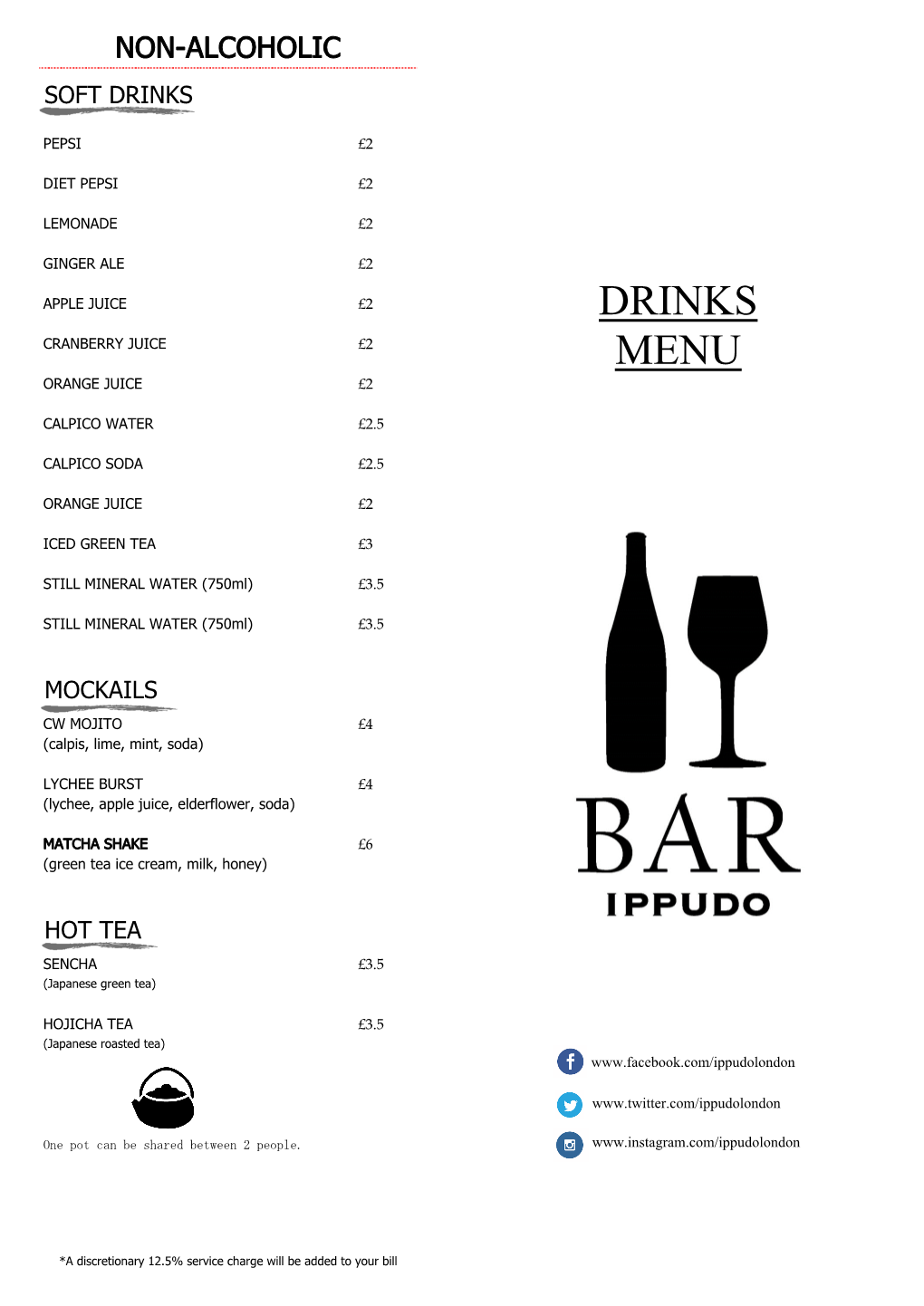 201809 CW Drinks Menu Update