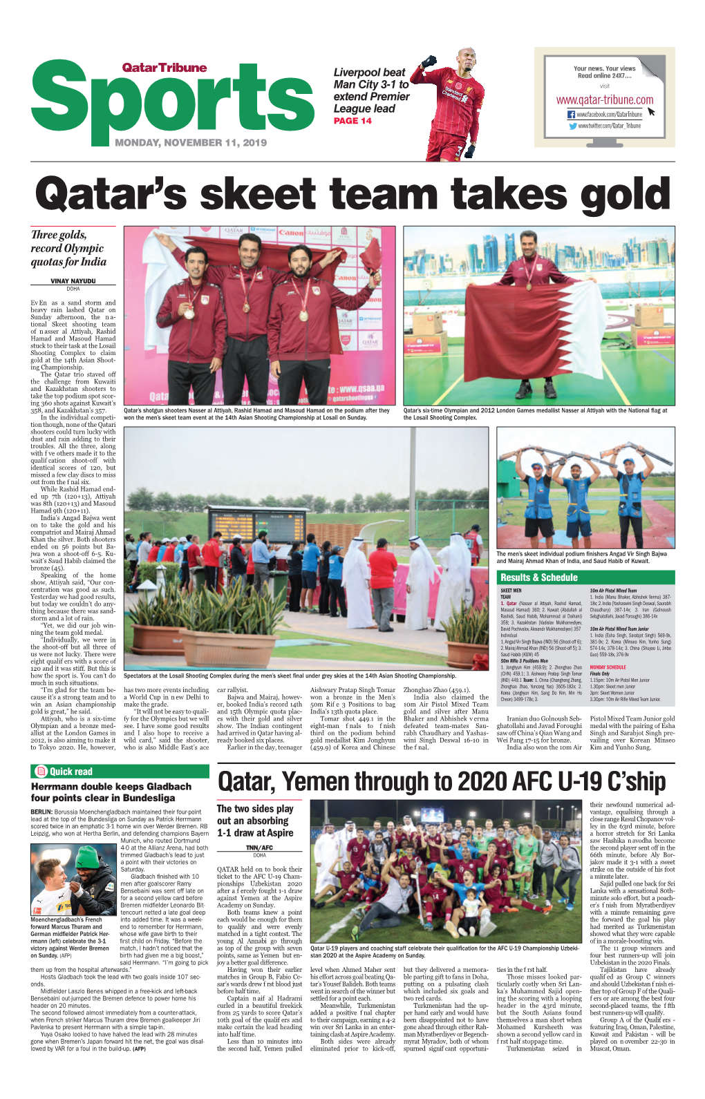 Qatar's Skeet Team Takes Gold