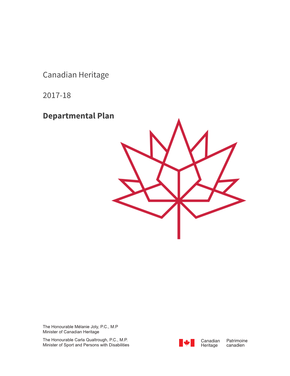 Canadian Heritage 2017-18 Departmental Plan