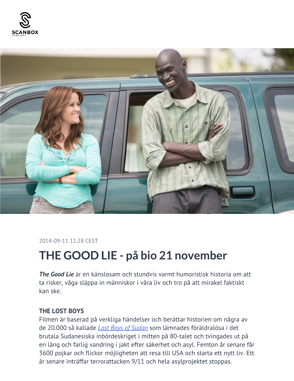 THE GOOD LIE - På Bio 21 November
