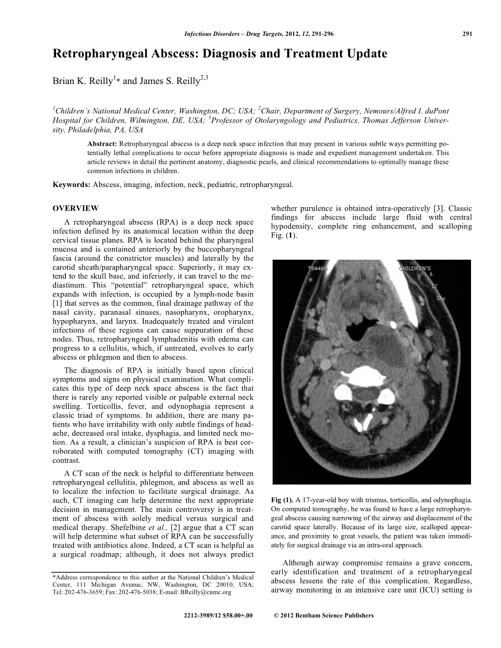 Retropharyngeal Abscess: Diagnosis and Treatment Update