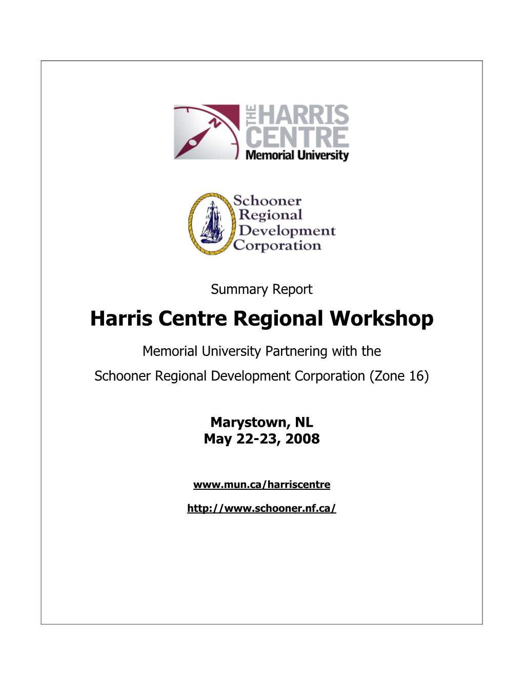 Harris Centre Regional Workshop