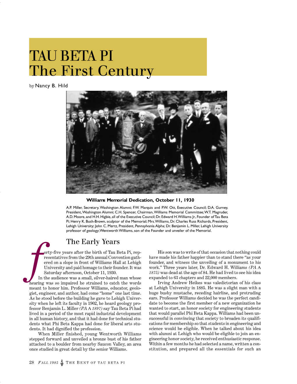 TAU BETA PI the First Century by Nancy B