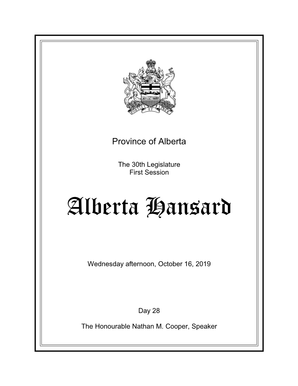 Alberta Hansard