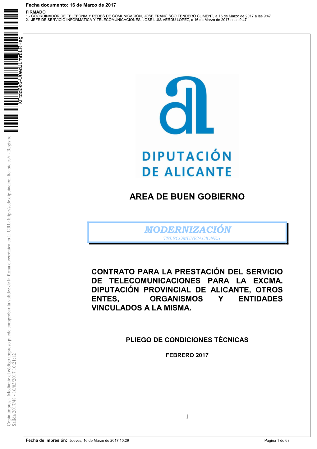 Licitación Pública Alicante Servicio