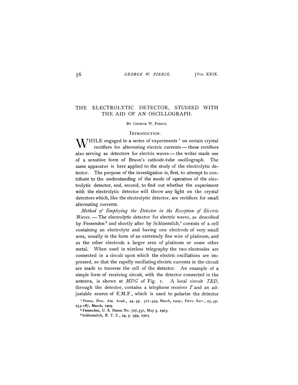 The Electrolytic Detector, Studied with the Aid of an Oscillograph