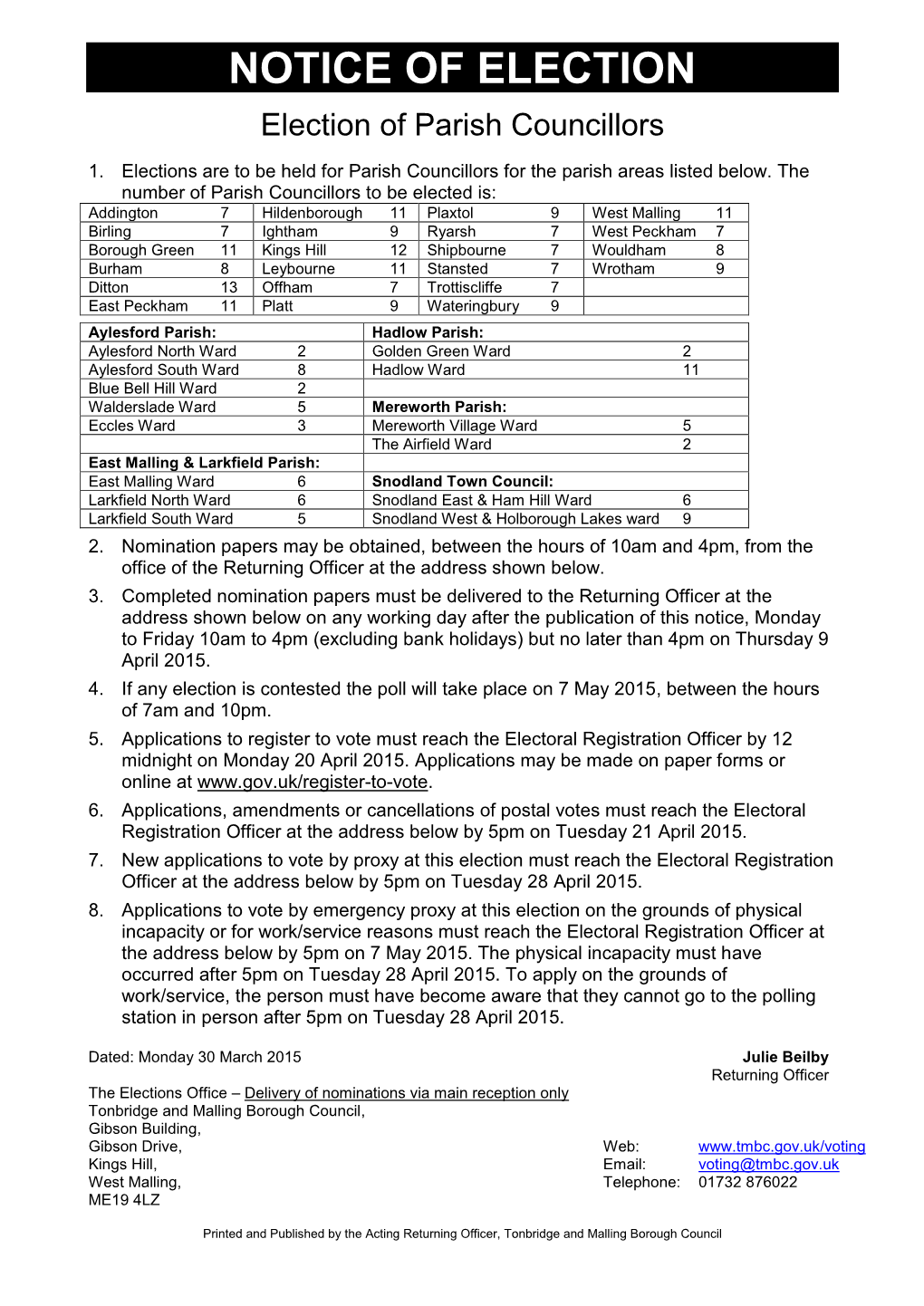 Noe Parliamentary Election