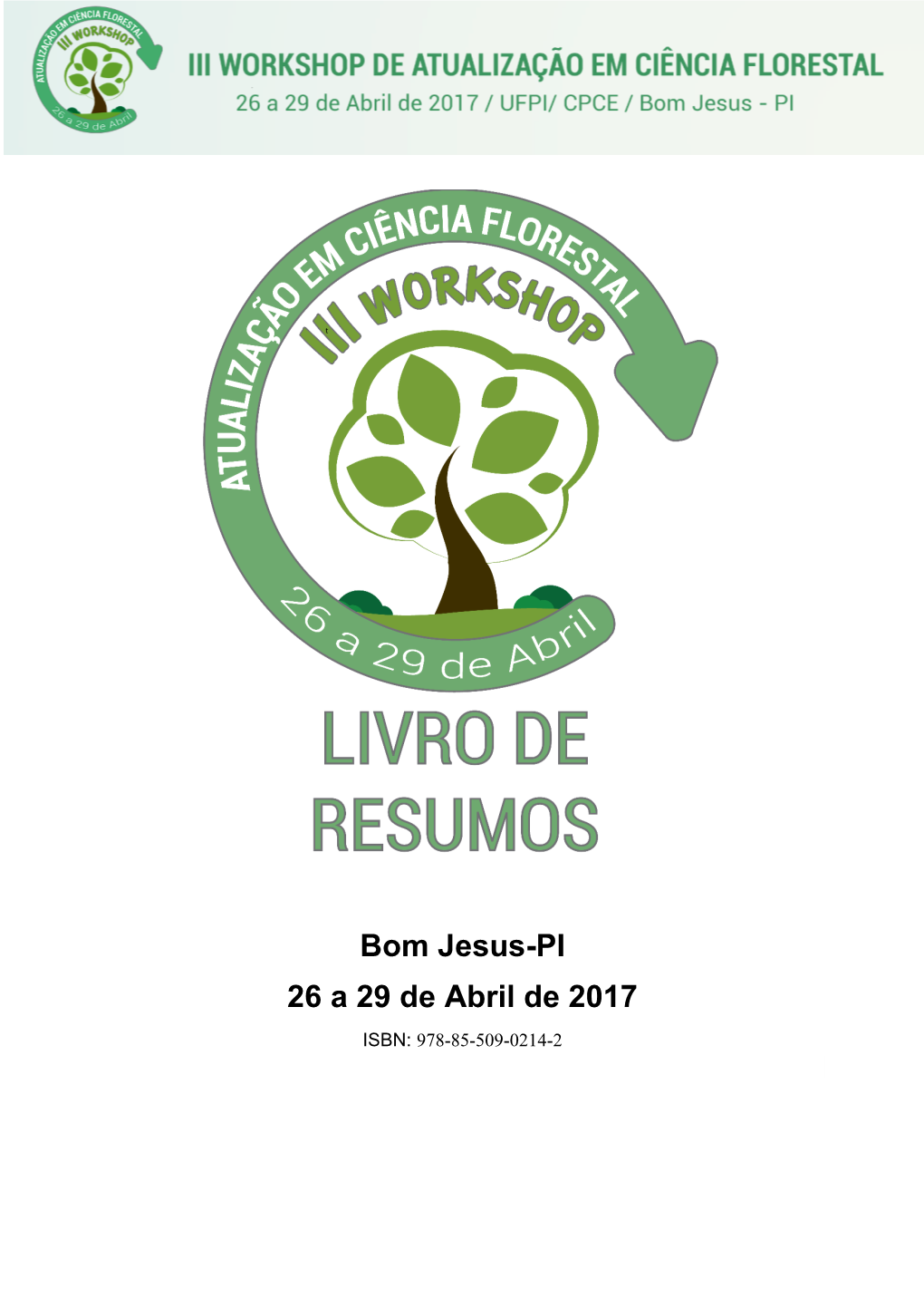 Bom Jesus-PI 26 a 29 De Abril De 2017 ISBN: 978-85-509-0214-2