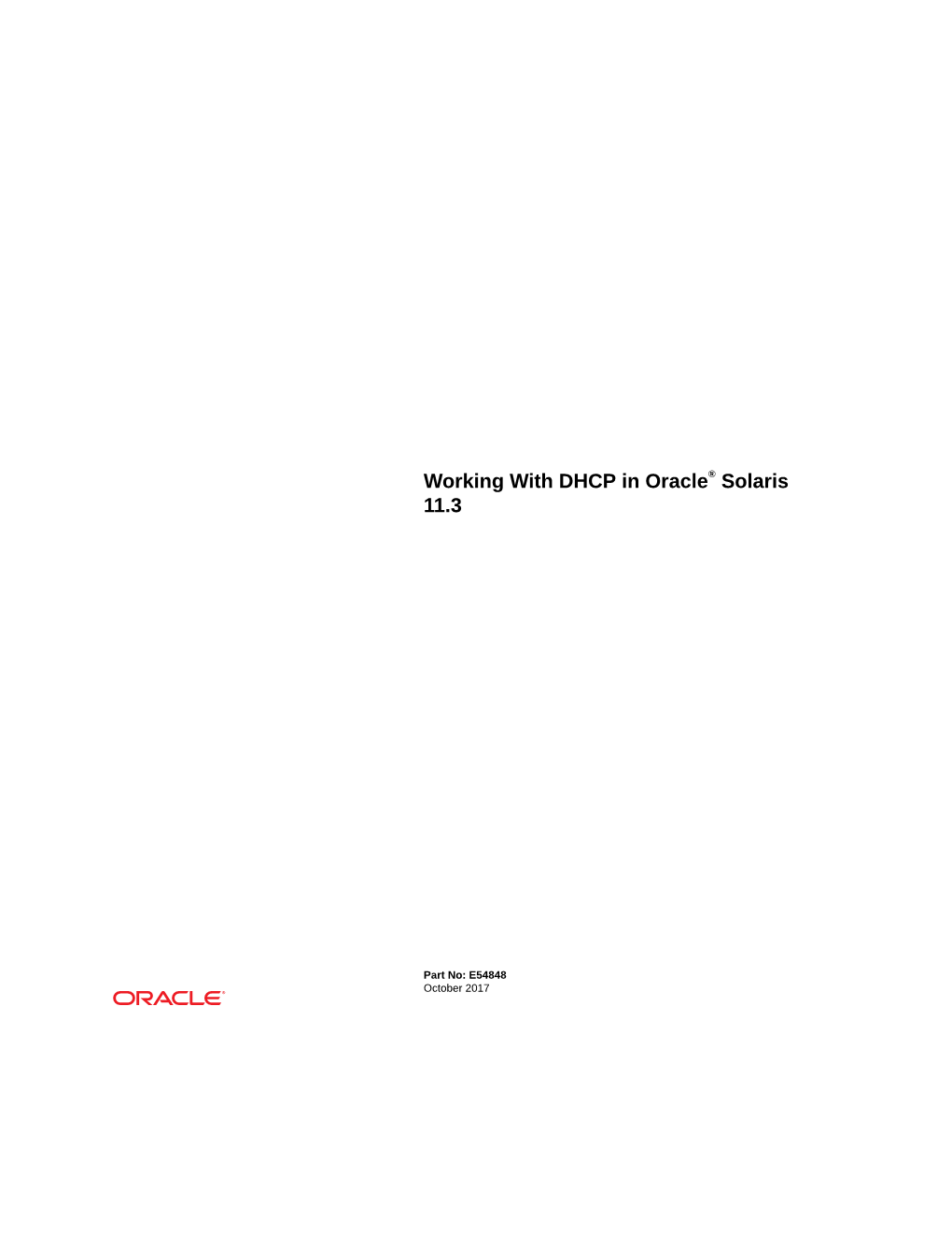 Working with DHCP in Oracle® Solaris 11.3