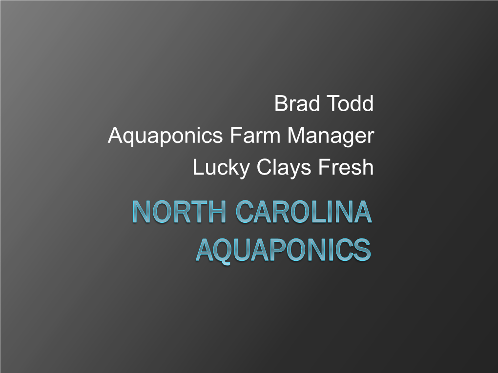 North Carolina Aquaponics