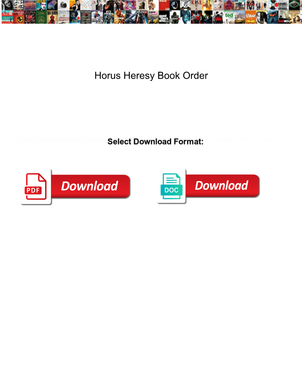 Horus Heresy Book Order