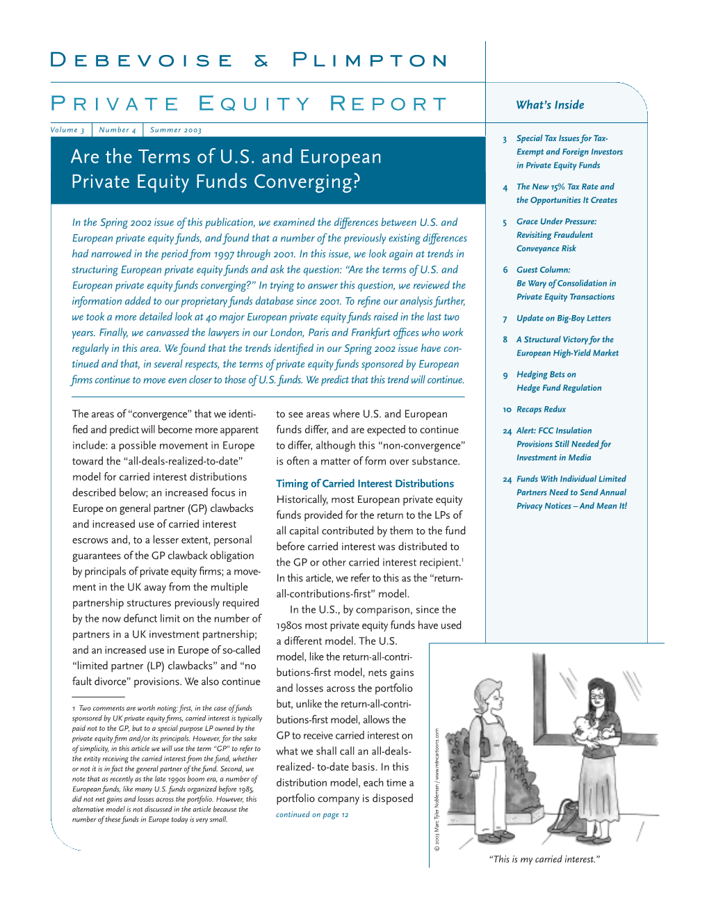 Private Equity Report What’S Inside