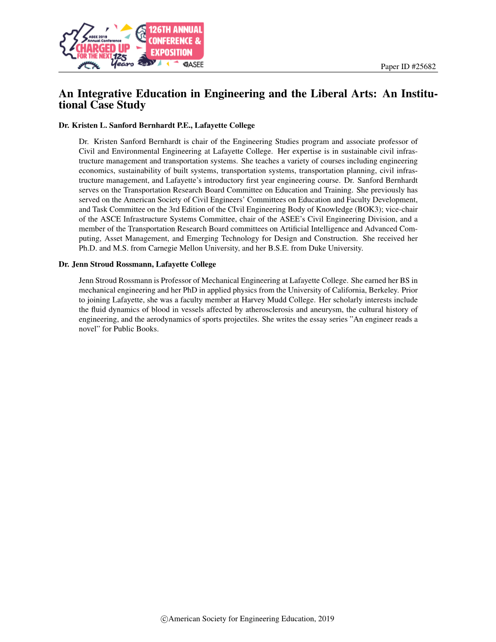 An Integrative Education in Engineering and the Liberal Arts: an Institu- Tional Case Study