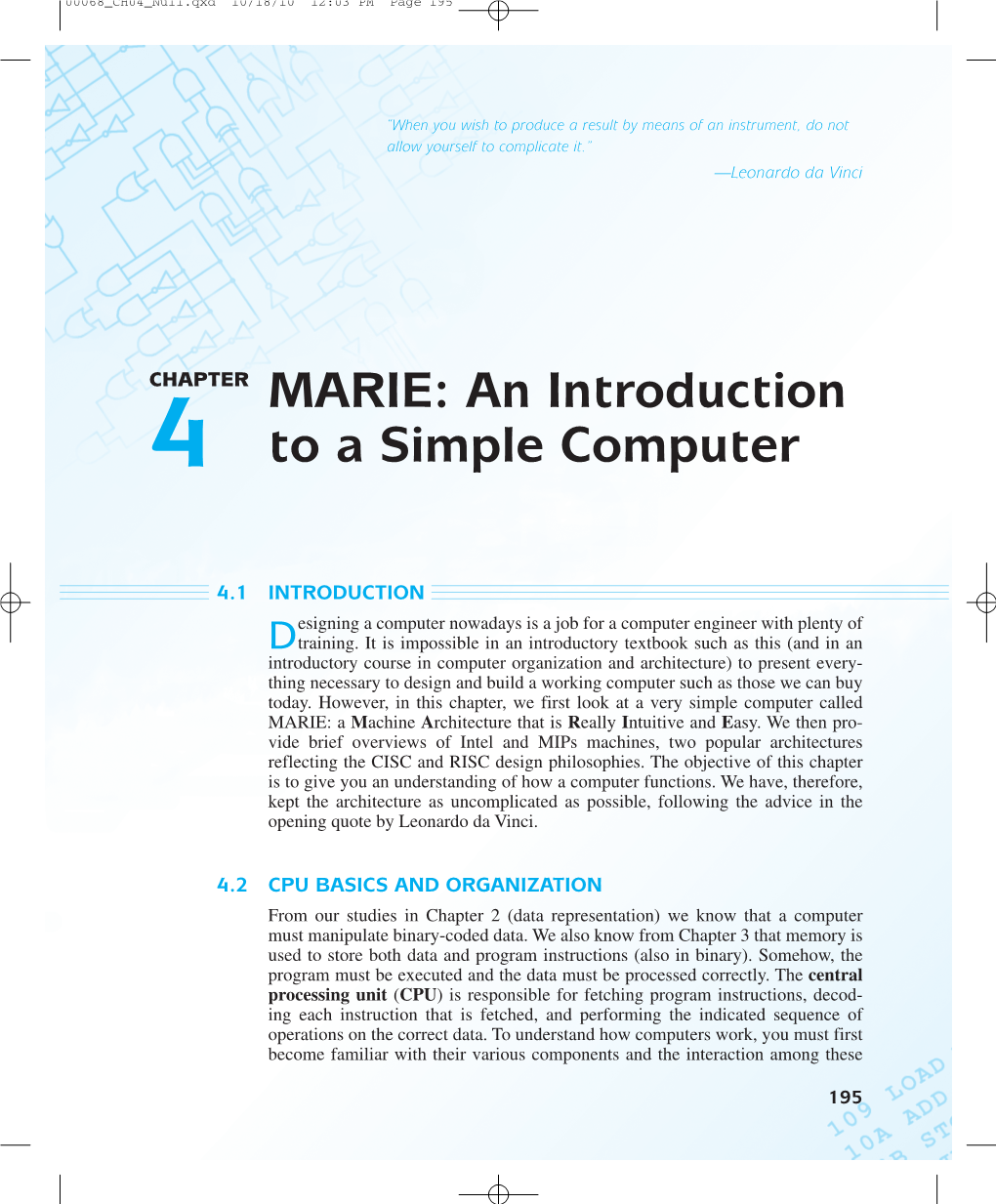 MARIE: an Introduction to a Simple Computer