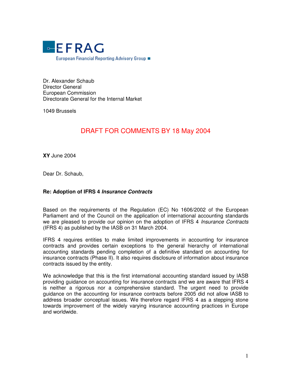 Preliminary Views on Endorsement of IFRS 4