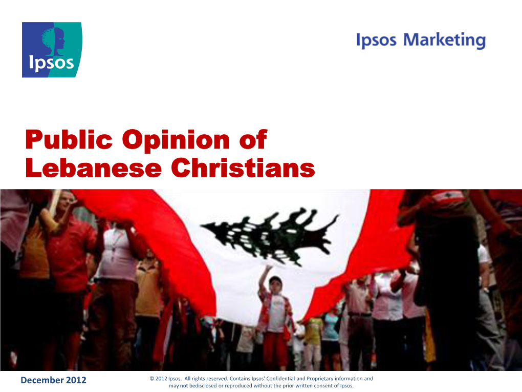 Public Opinion of Lebanese Christians