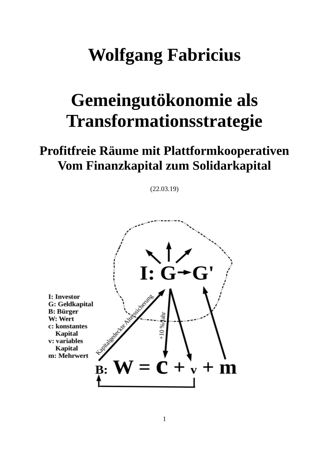 Wolfgang Fabricius Gemeingutökonomie Als Transformationsstrategie