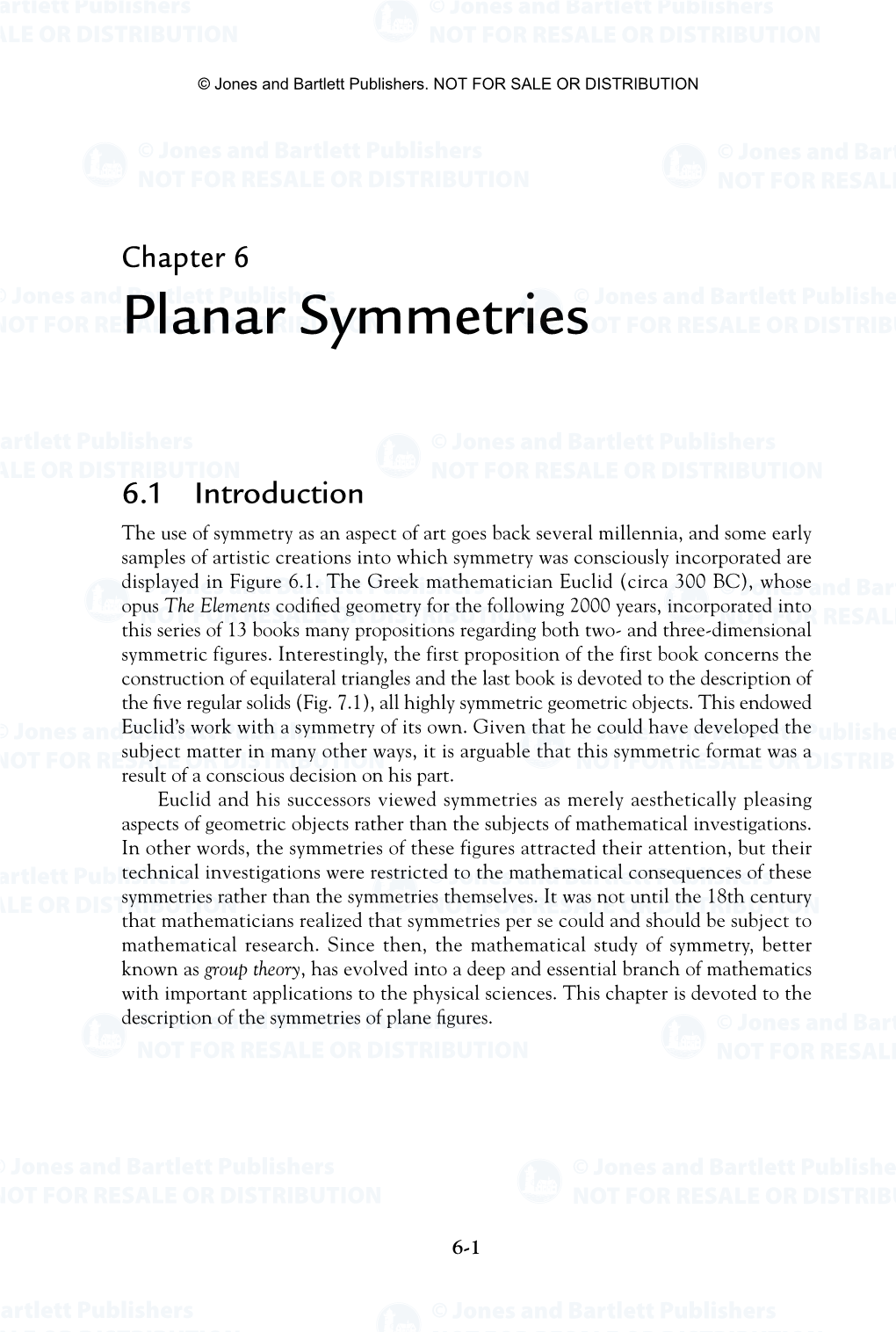 Planar Symmetries