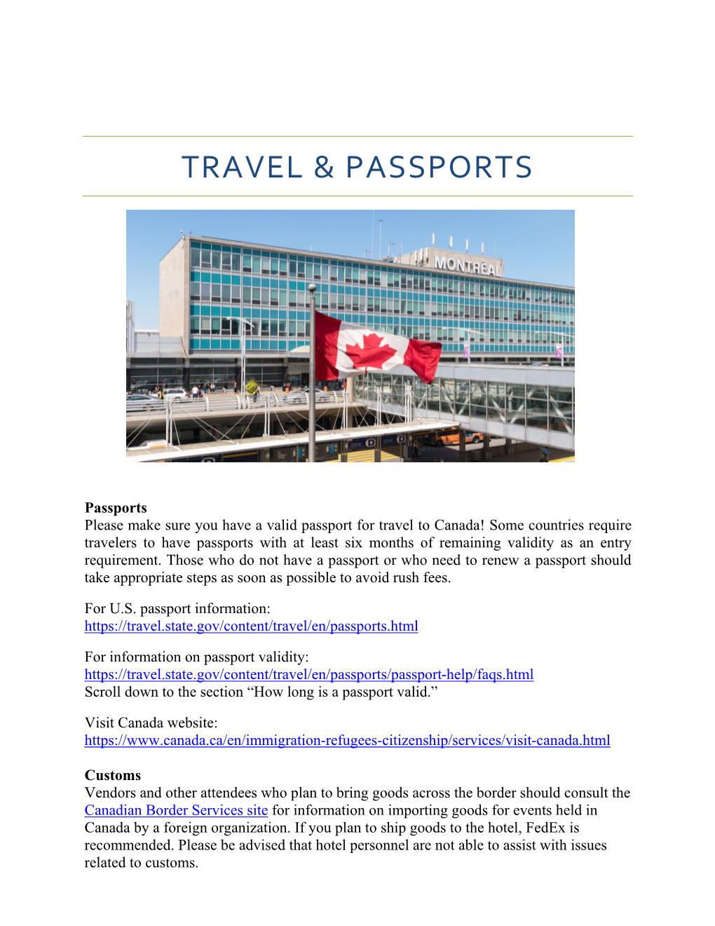 Travel & Passports