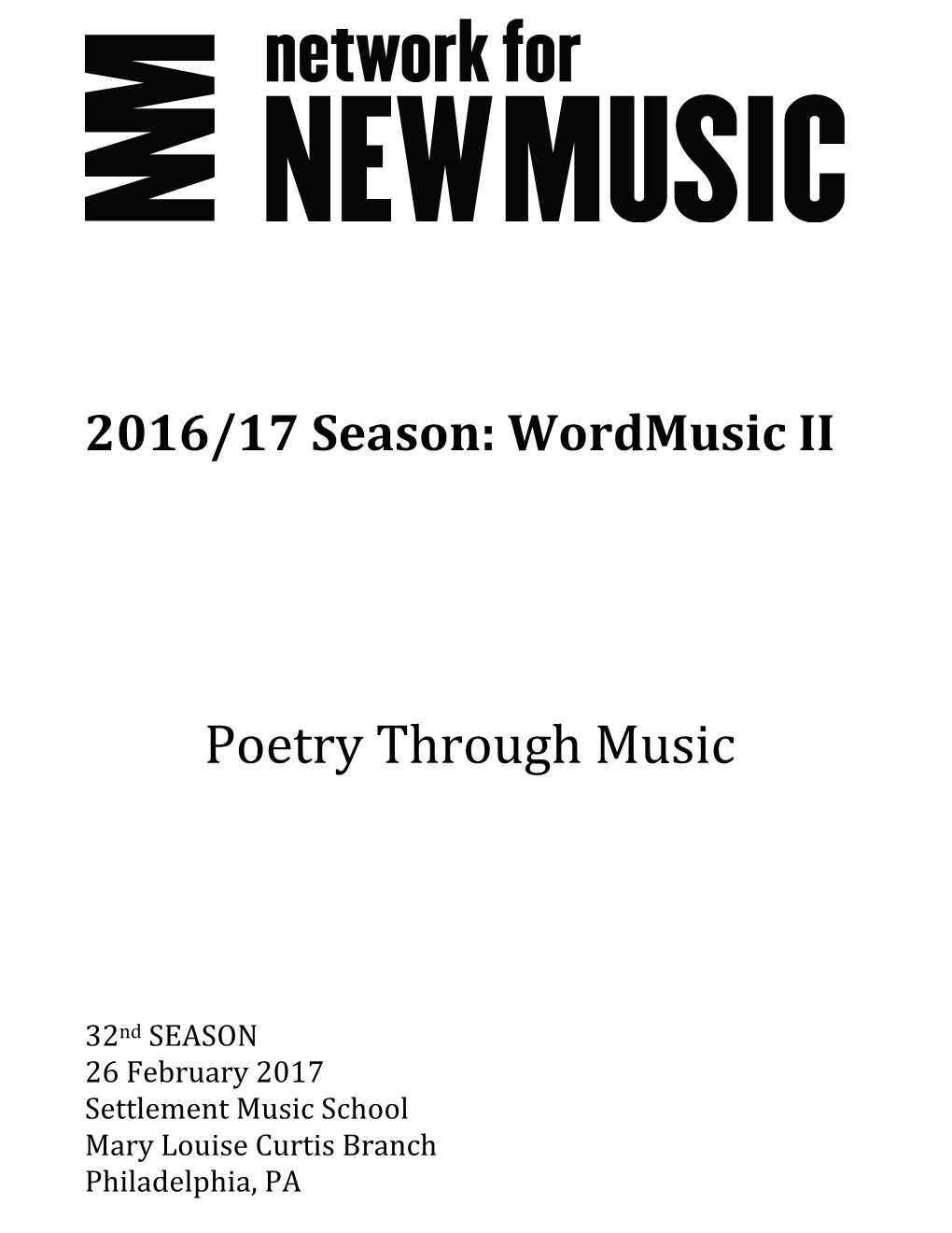 Poetry Through Music