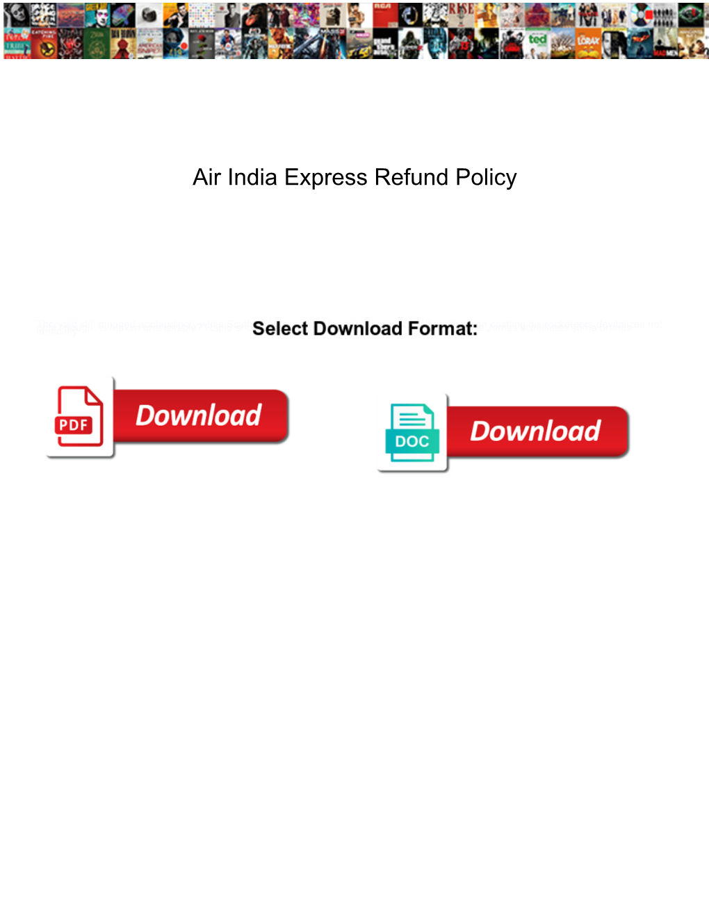 Air India Express Refund Policy