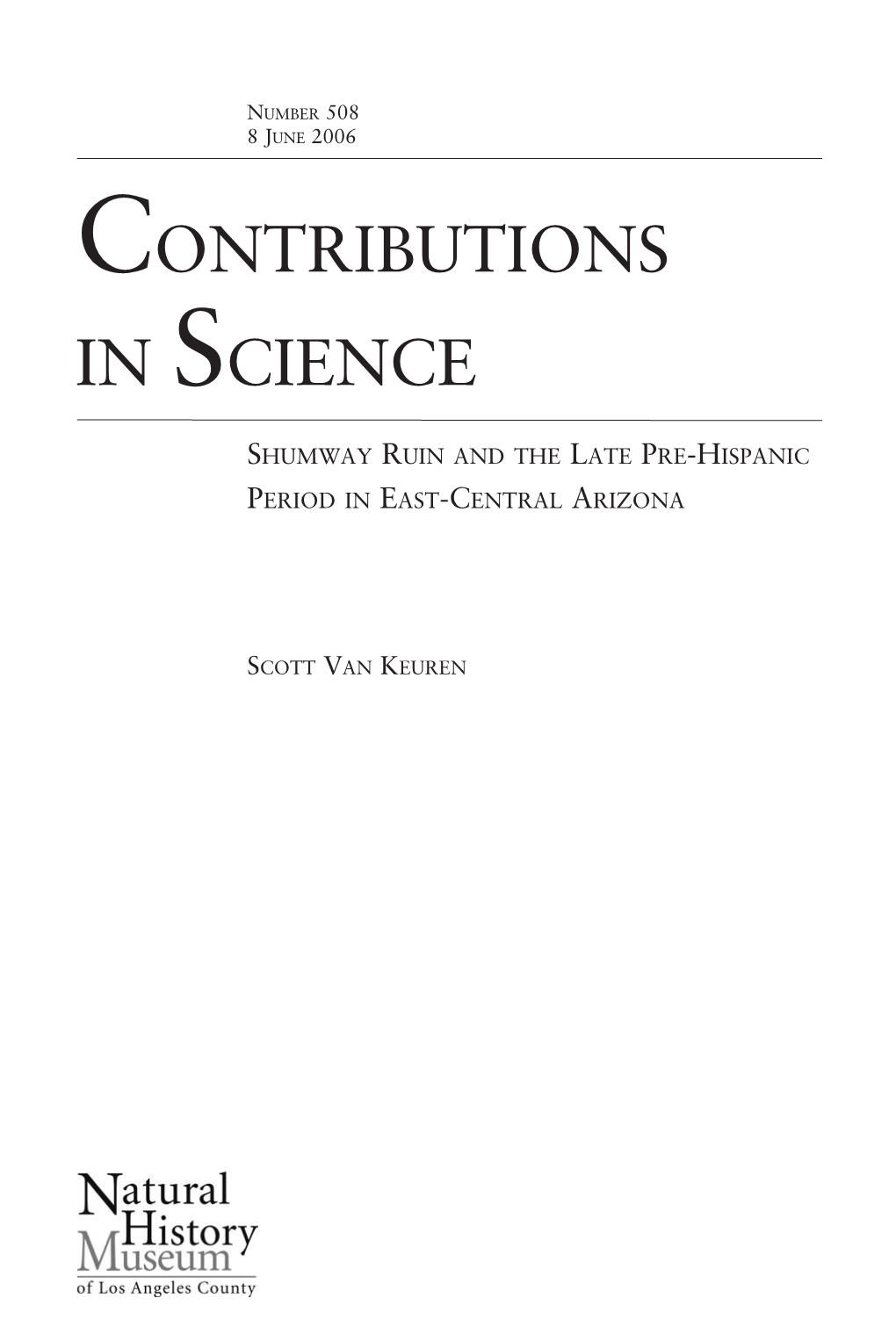 Contributions in Science