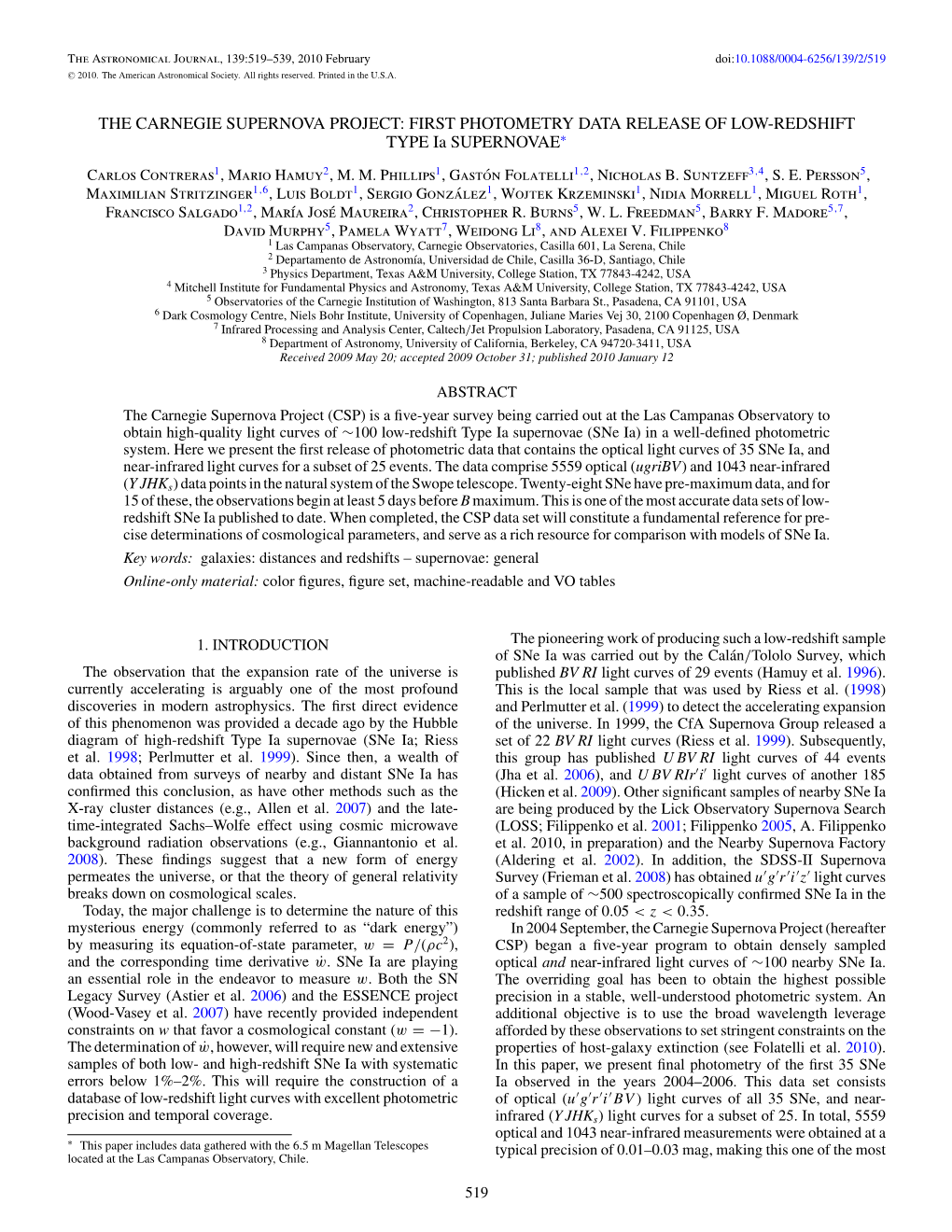 FIRST PHOTOMETRY DATA RELEASE of LOW-REDSHIFT TYPE Ia SUPERNOVAE∗