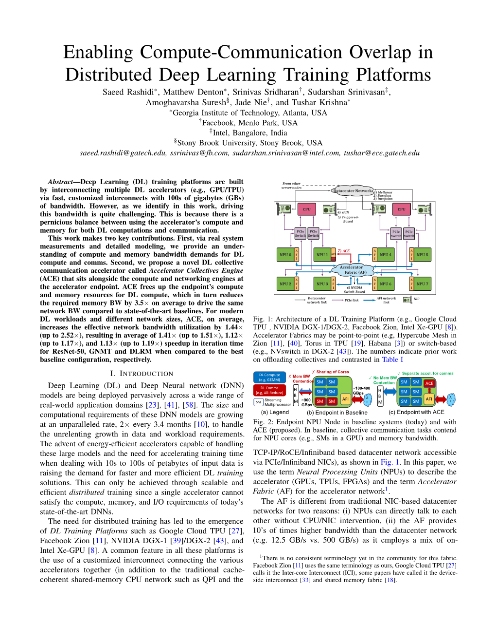 Enabling Compute-Communication Overlap in Distributed Deep