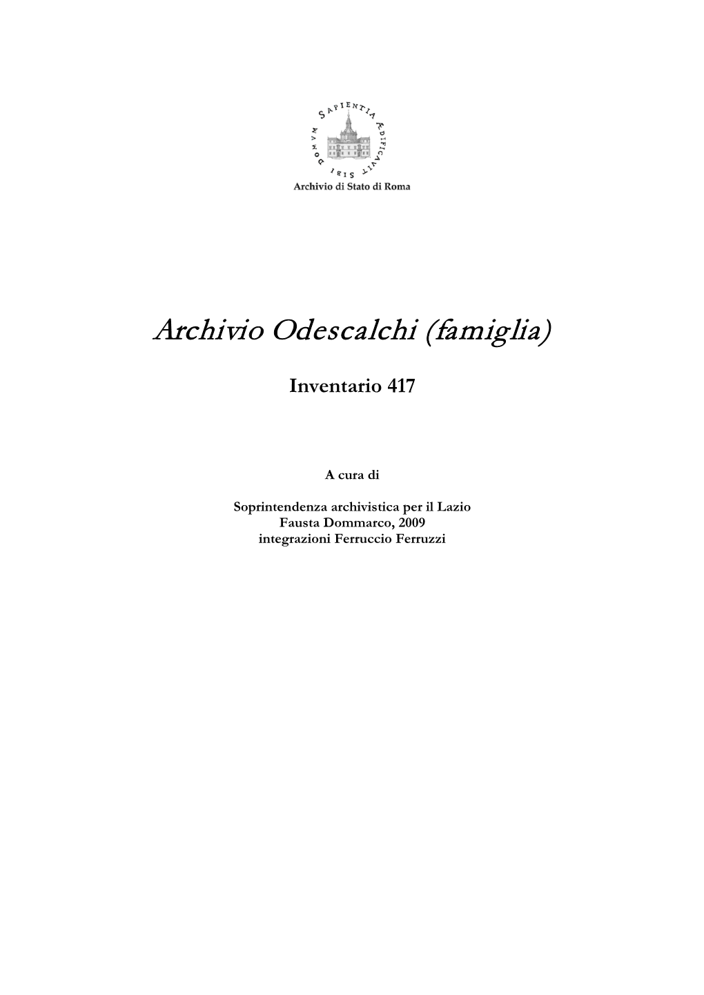 Archivio Odescalchi (Famiglia)