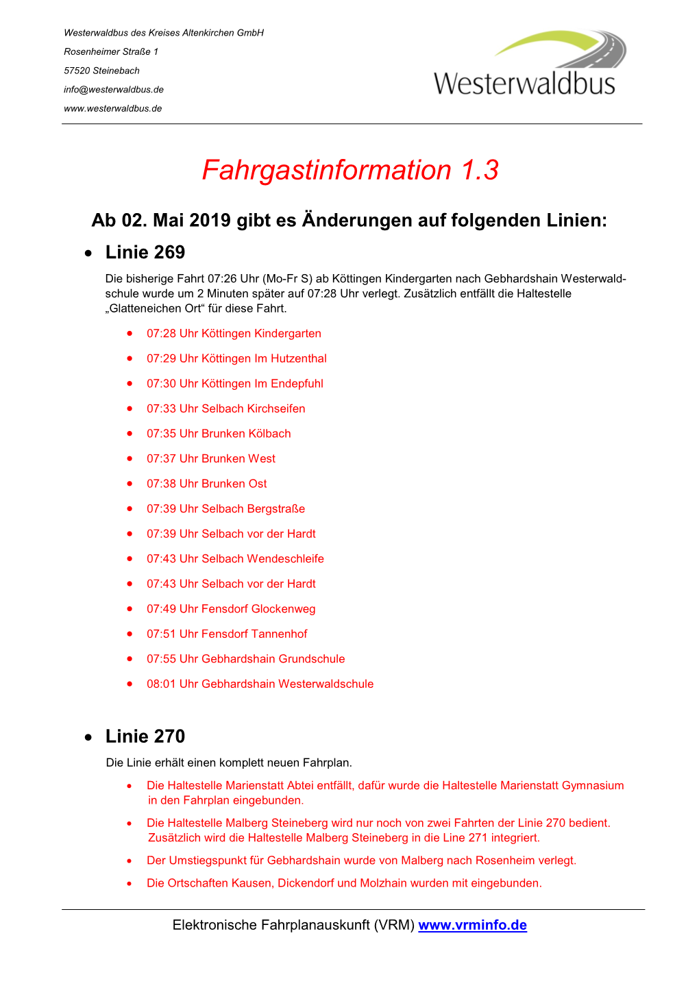 Fahrgastinformation 1.3