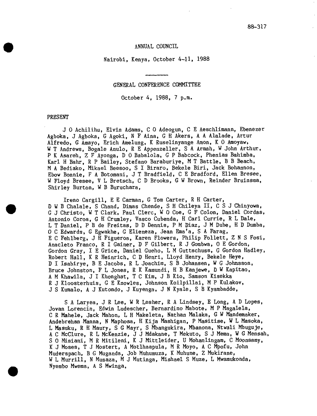 88-317 ANNUAL COUNCIL Nairobi, Kenya, October 4-11, 1988