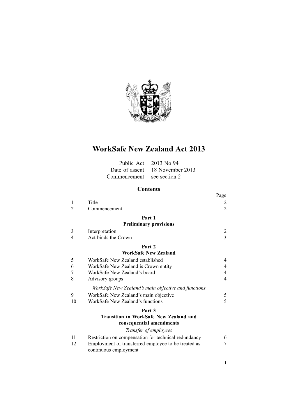 Worksafe New Zealand Act 2013