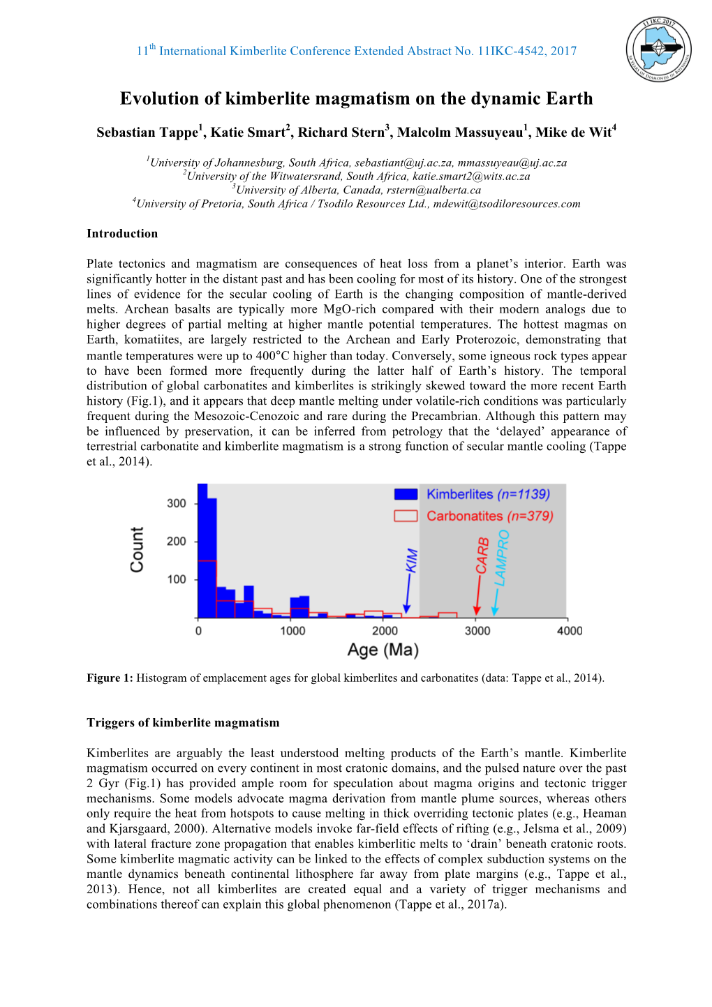 Evolution of Kimberlite Magmatism on the Dynamic Earth