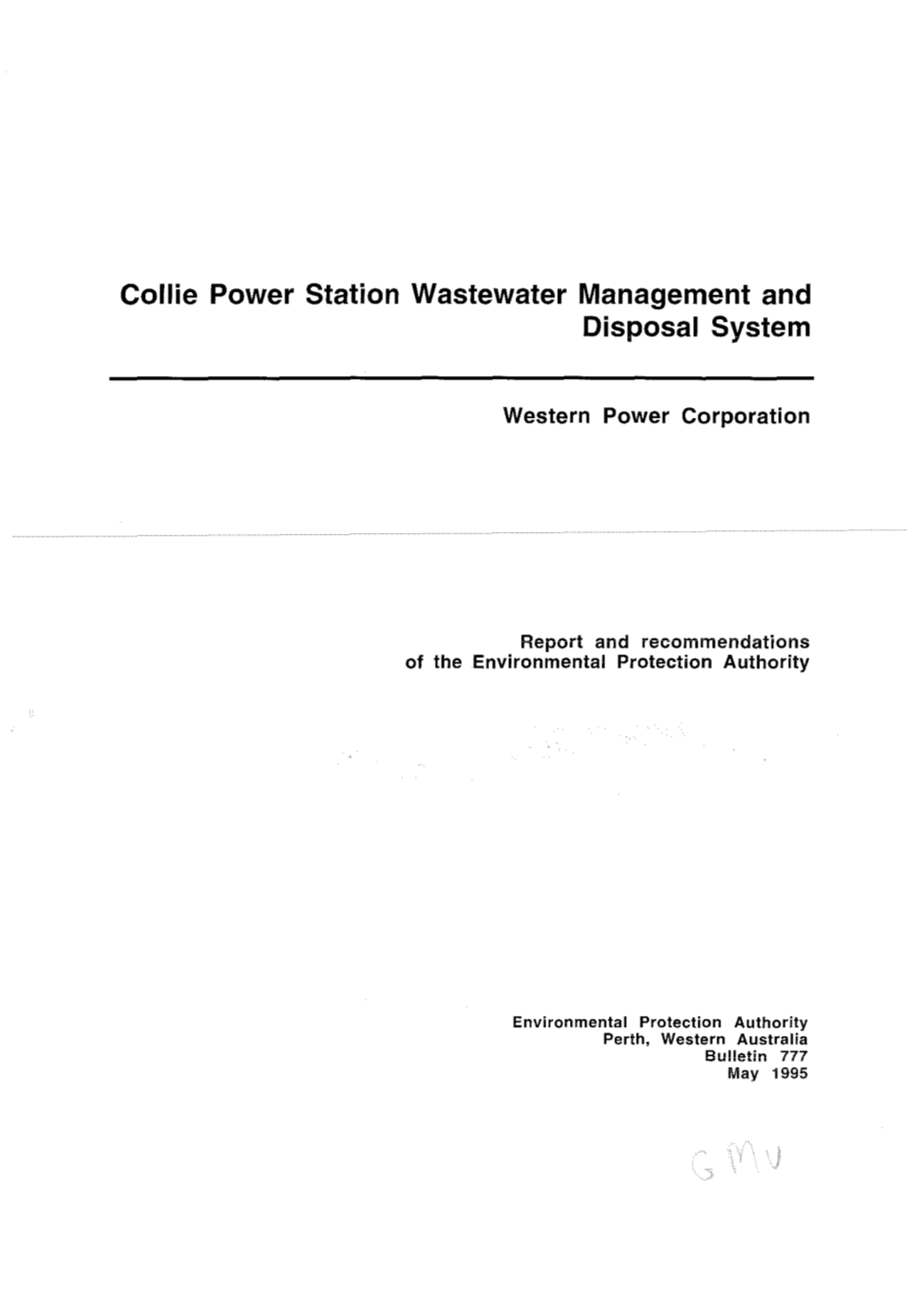 Collie Power Station Wastewater Management and Disposal System