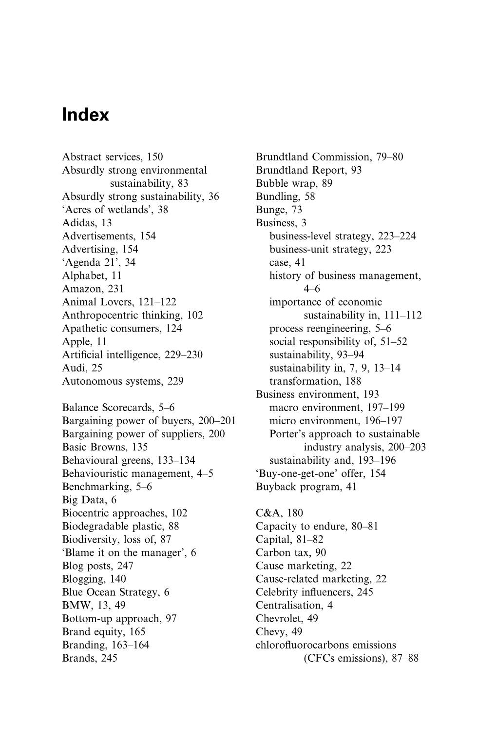 Abstract Services, 150 Absurdly Strong Environmental Sustainability, 83