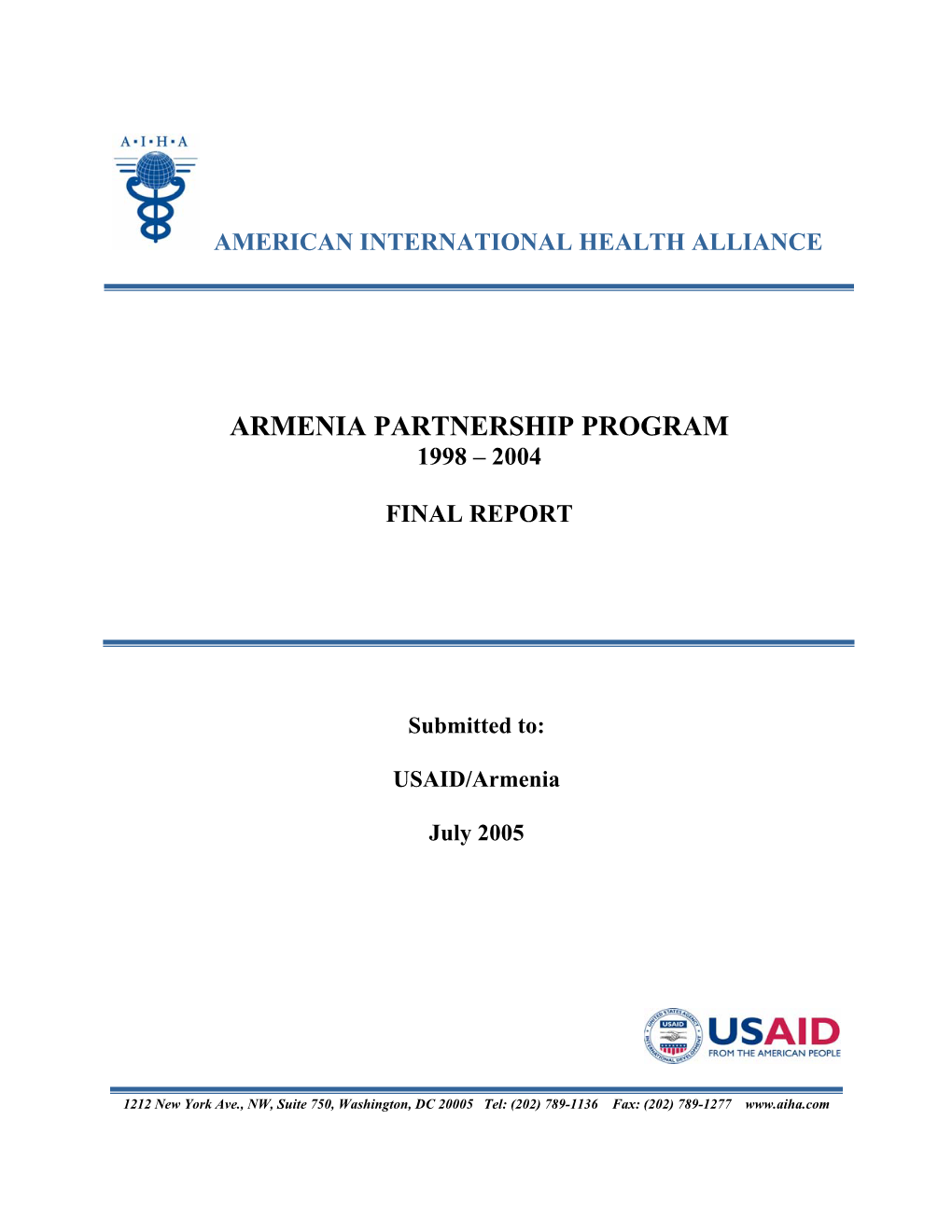 Health Partnerships Program in Armenia: 1998-2004