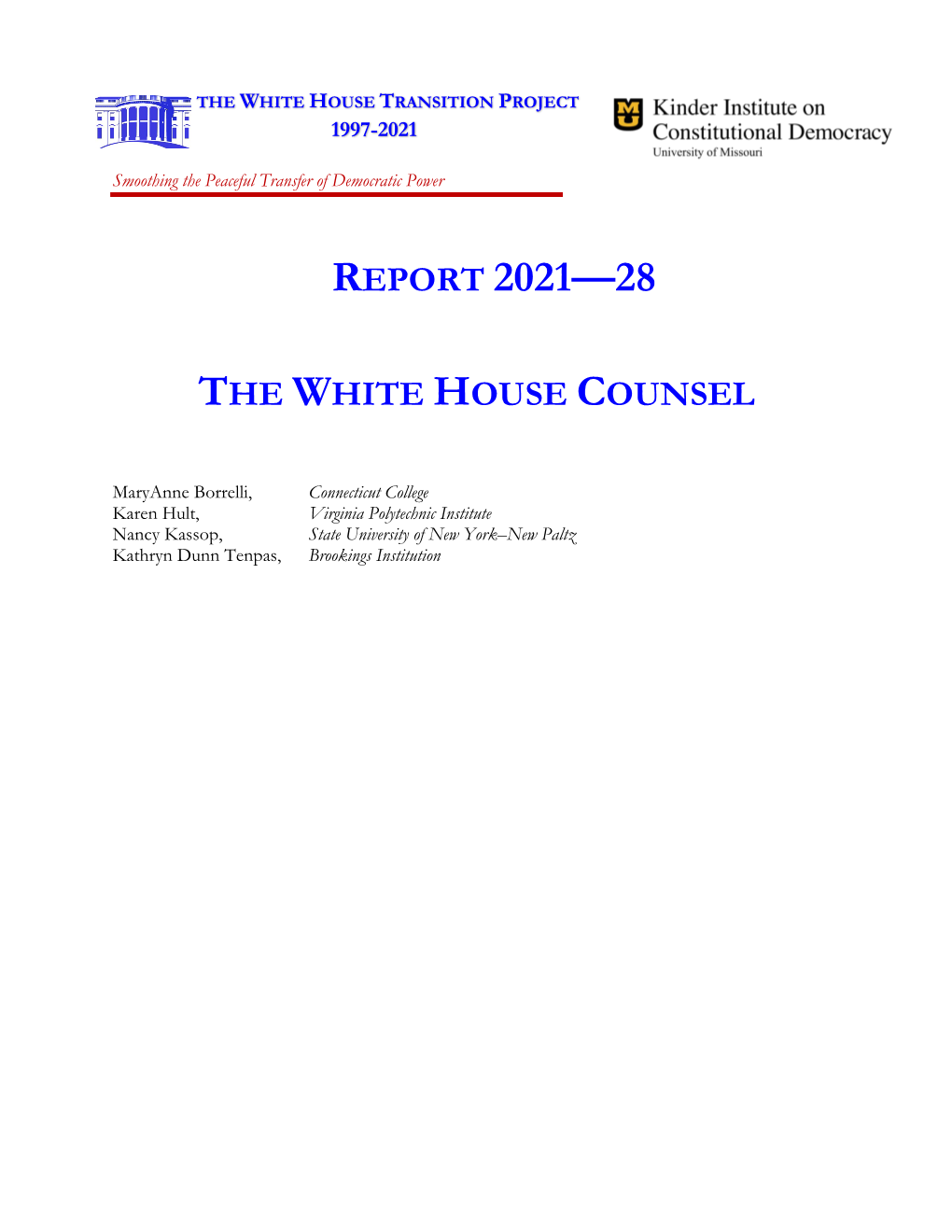 The White House Counsel's Office