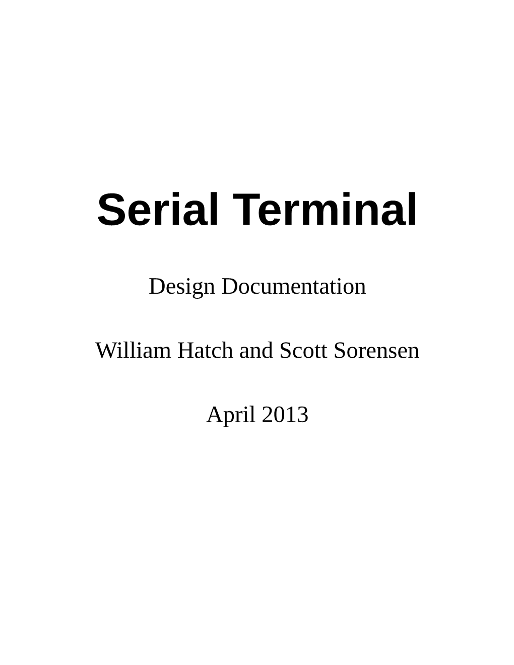 Serial Terminal