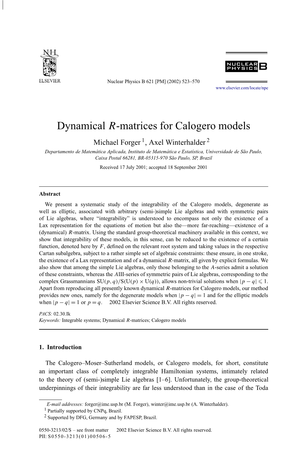 Dynamical R-Matrices for Calogero Models