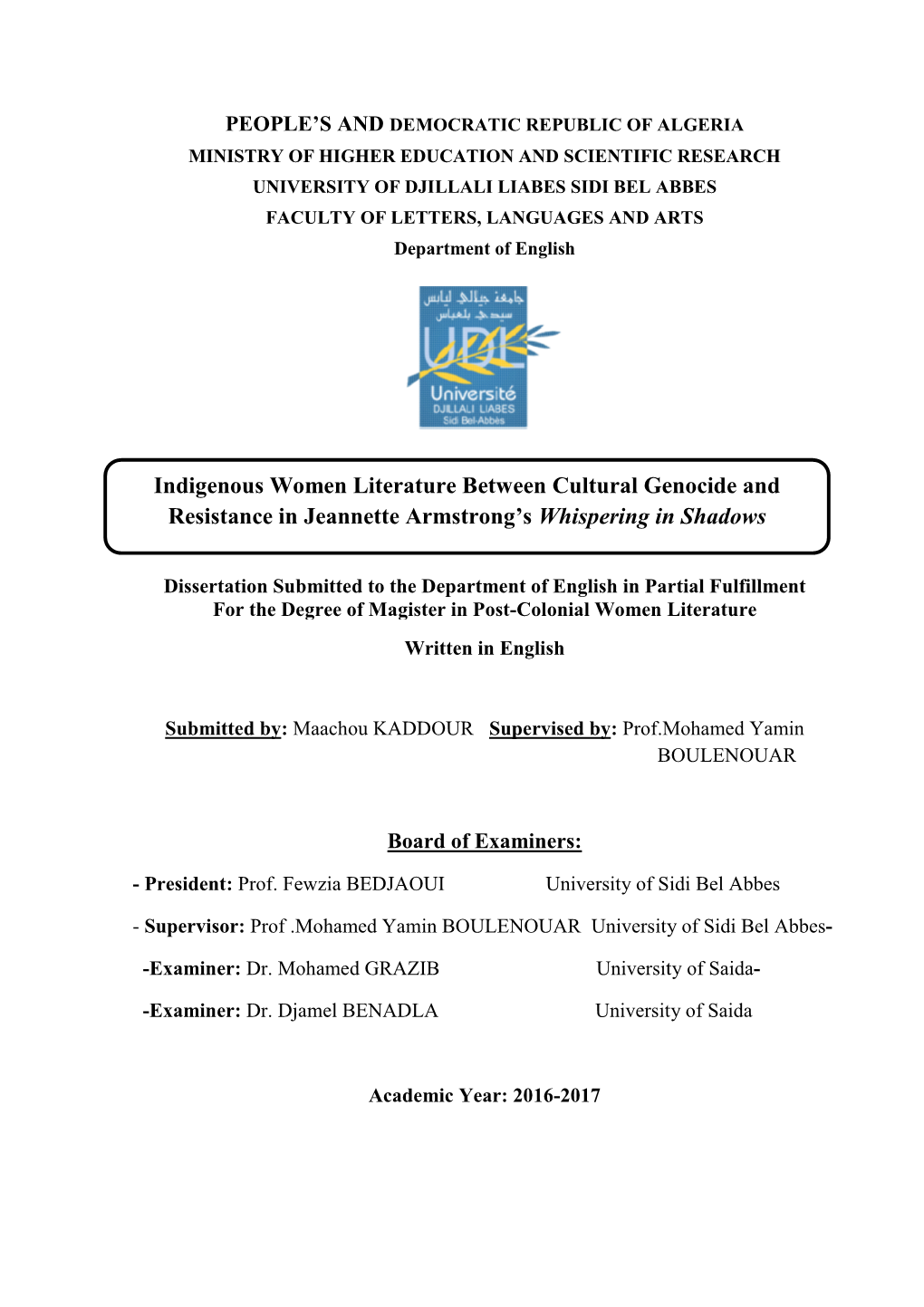 Indigenous Women Literature Resistance in Jeannette Arms Nous