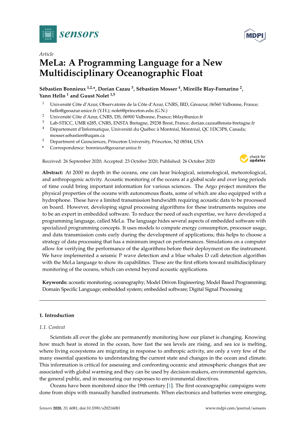 A Programming Language for a New Multidisciplinary Oceanographic Float