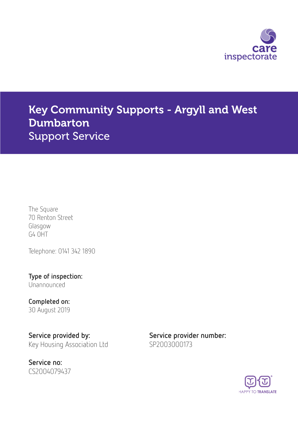 Key Community Supports - Argyll and West Dumbarton Support Service