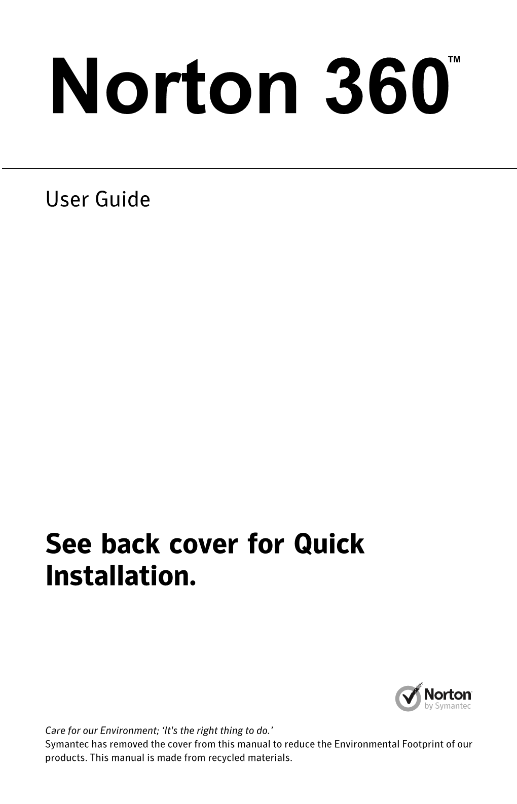 Norton 360 User Guide on the CD in PDF Format