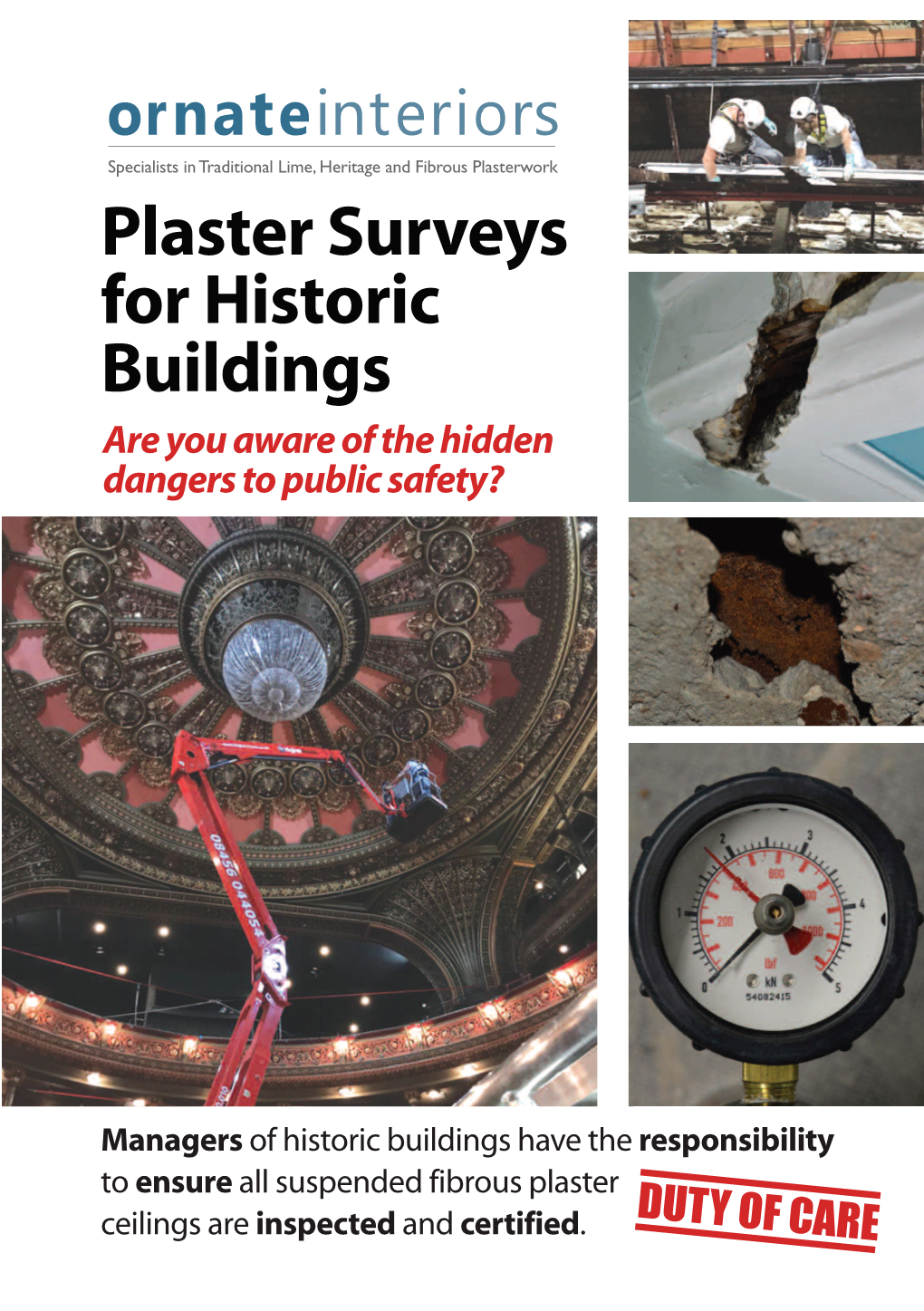 Plaster Surveys for Historic Buildings Are You Aware of the Hidden Dangers to Public Safety?